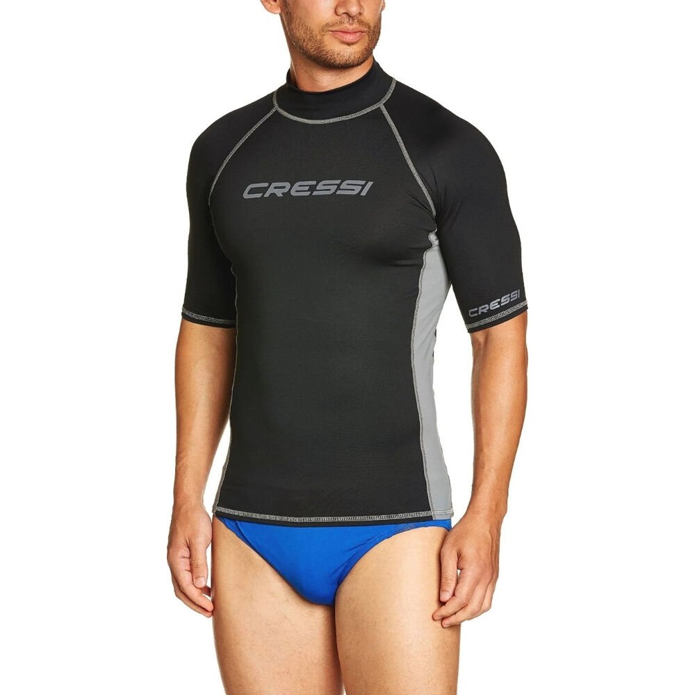 Cressi Rash Guard Man Kısa Kollu T-Shirt BLACK-GREY - NO:4 - L