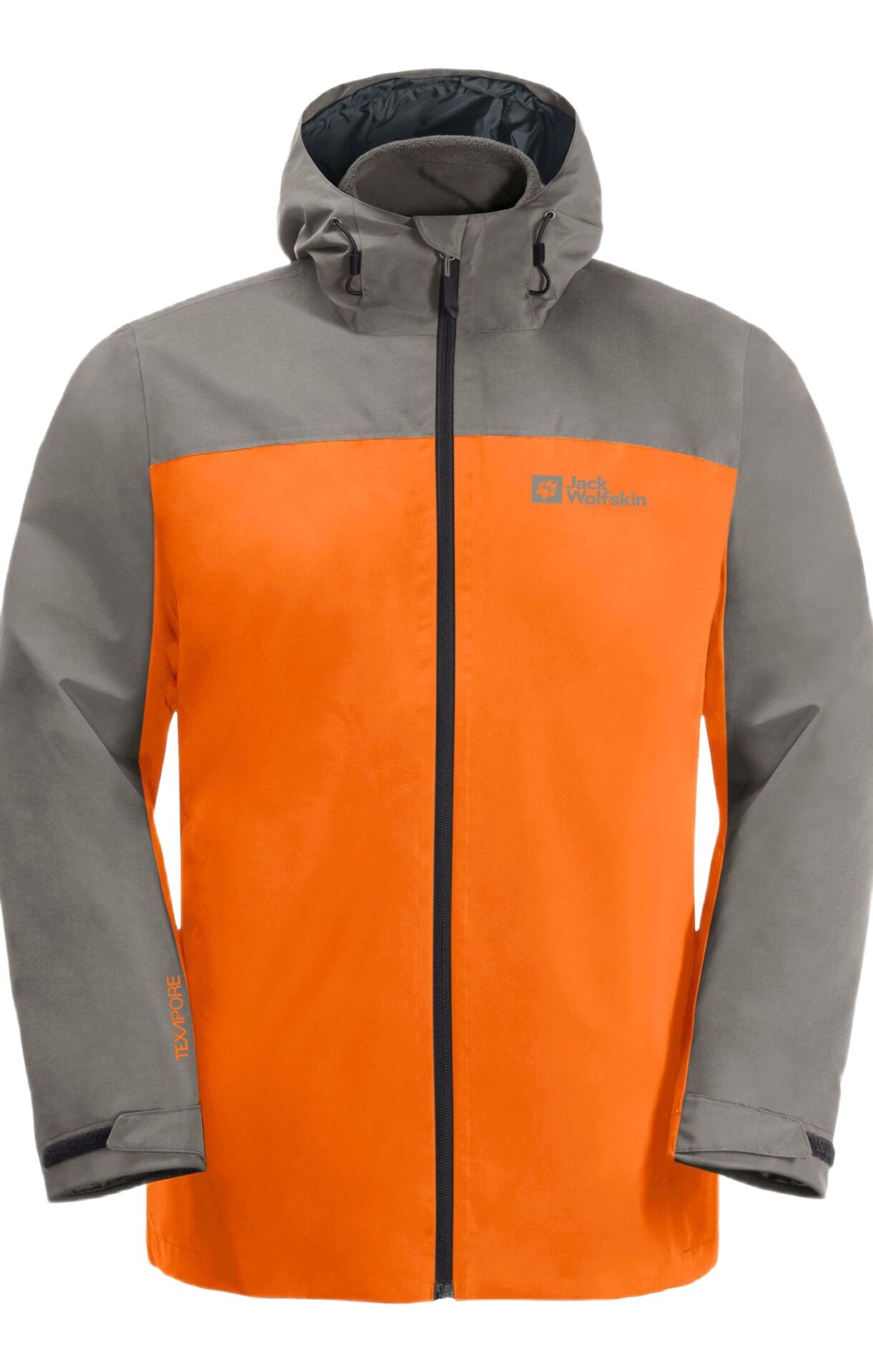 Jack Wolfskin Taubenberg 3in1 Erkek Ceket TURUNCU - GRI - XL