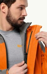 Jack Wolfskin Taubenberg 3in1 Erkek Ceket TURUNCU - GRI - XL
