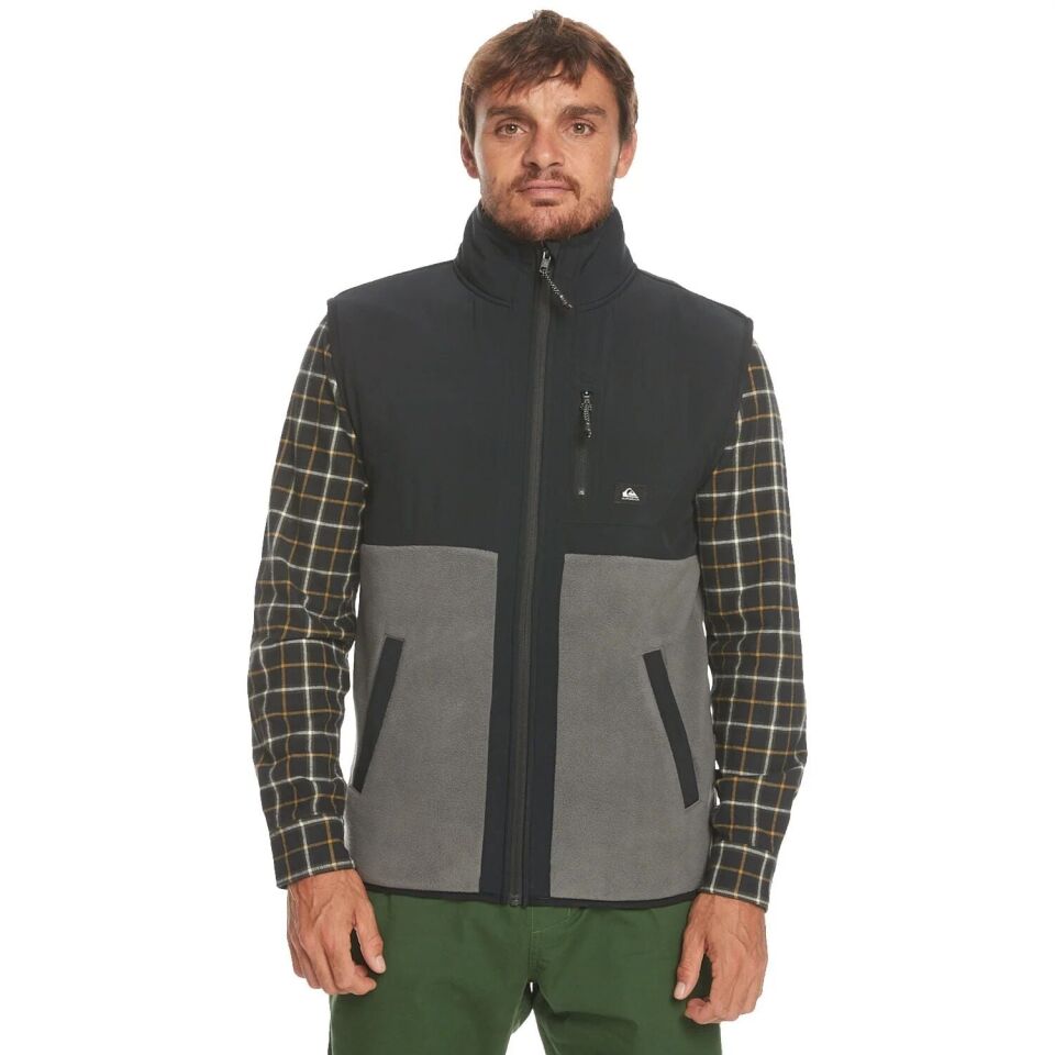 Quiksilver Polar Vest Erkek Yelek Gri - XL