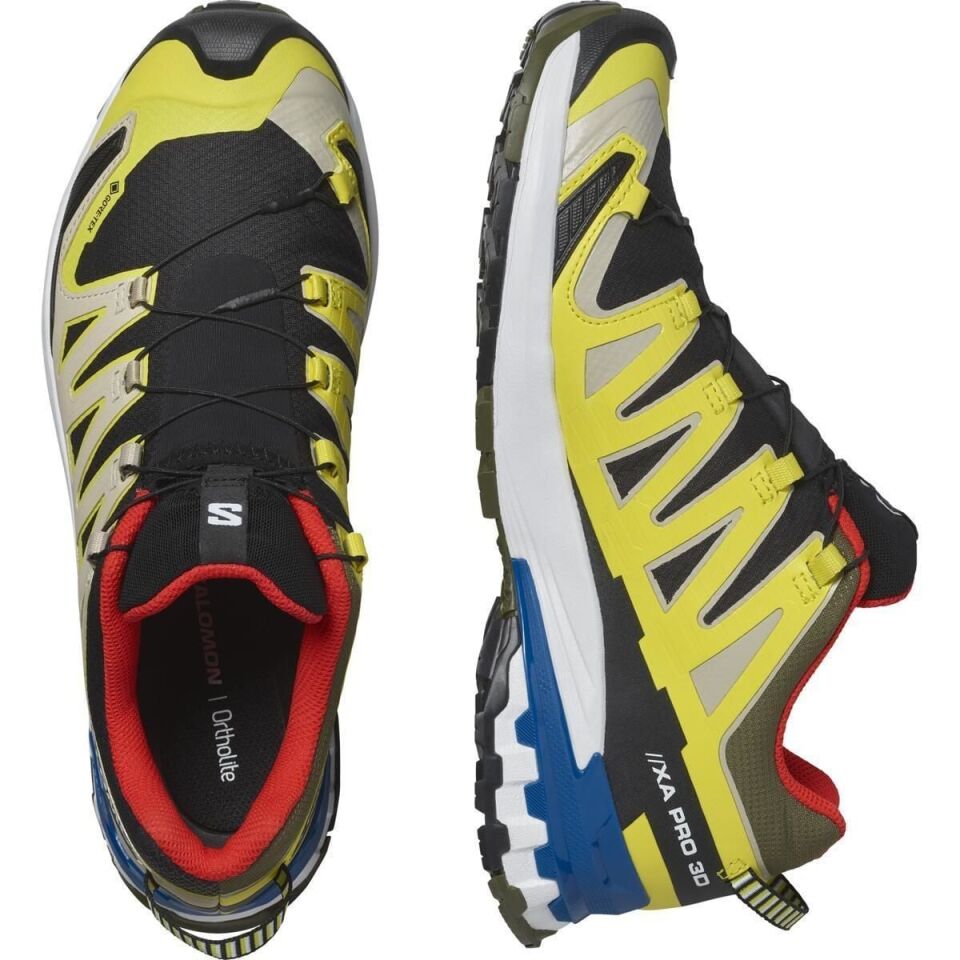 Salomon XA PRO 3D V9 Gore-Tex Erkek Ayakkabı Siyah-Sarı - 44
