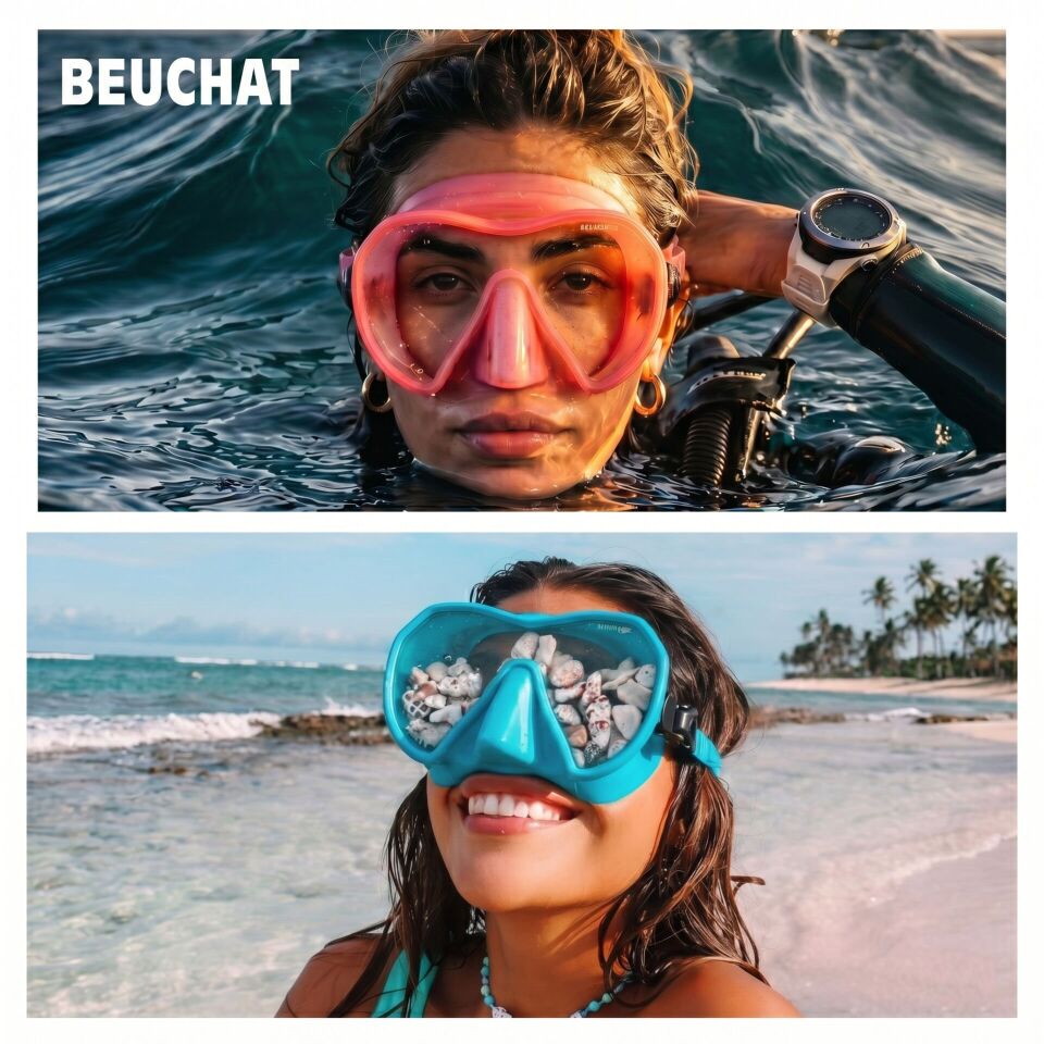 Beuchat MAXLUX S Maske Almond Green