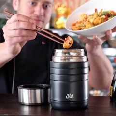 Esbit Paslanmaz Çelik Yemek Termosu Siyah 0,80L