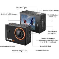 ThiEYE i60+ 4K Ultra HD Wifi Aksiyon Kamera