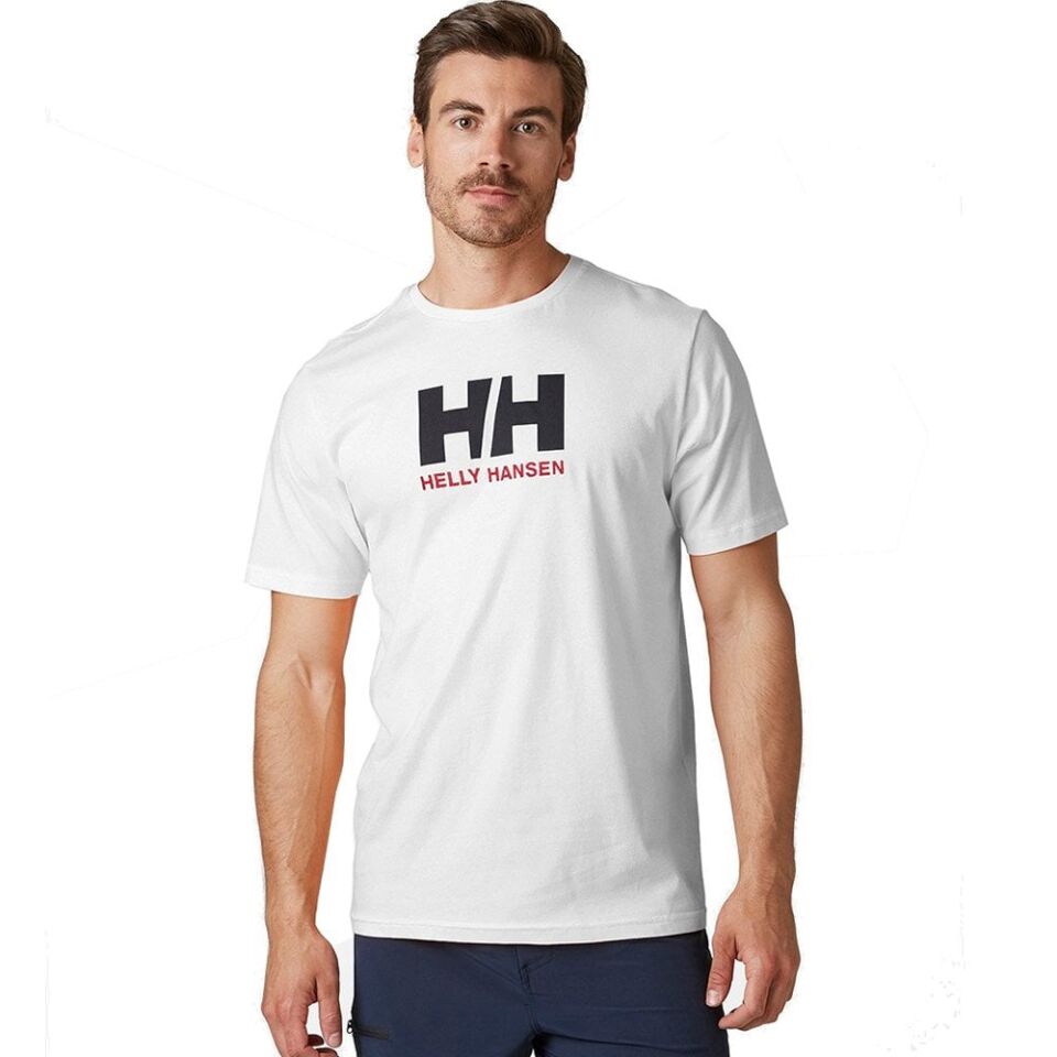 Helly Hansen Logo Erkek T-Shirt Beyaz - XXXL