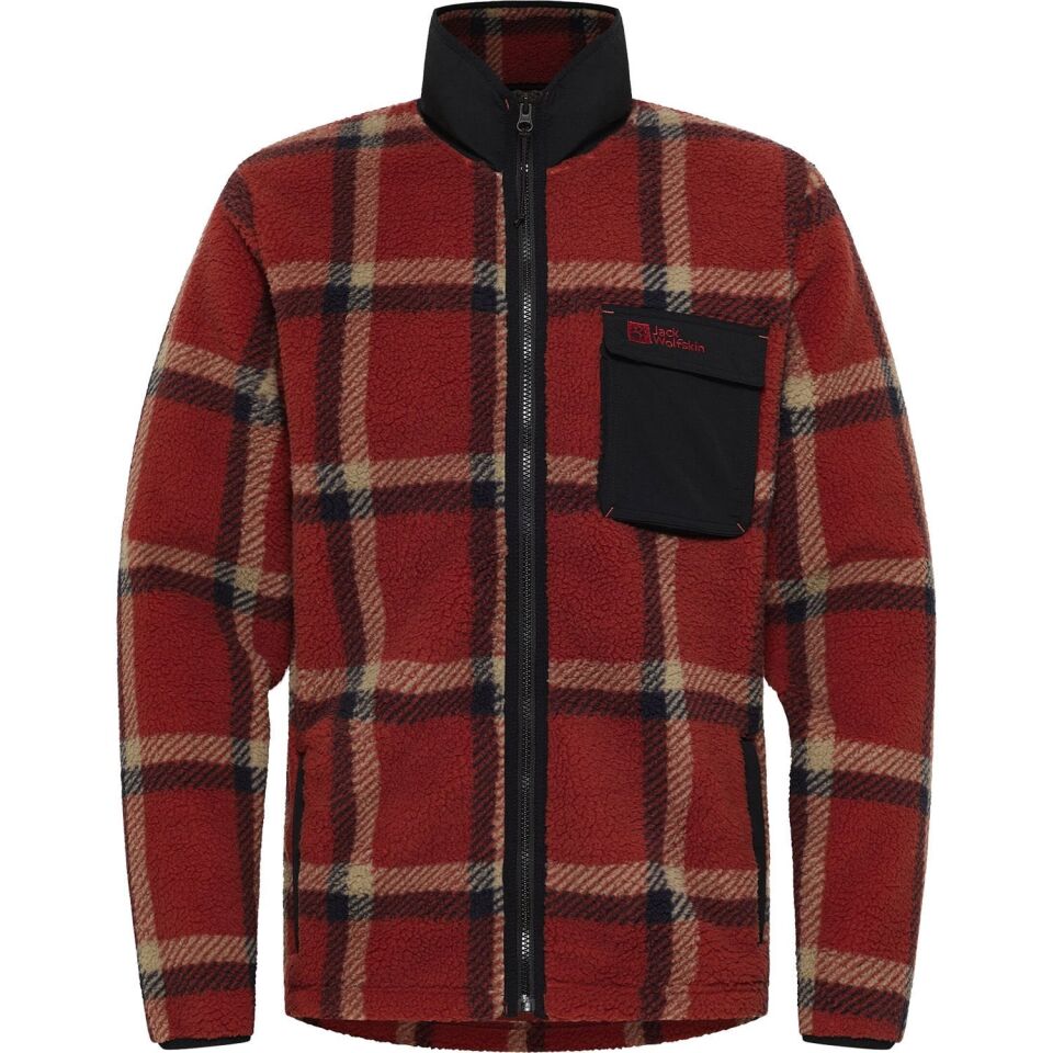 Jack Wolfskin Felslicht Check Erkek Polar Kırmızı - L