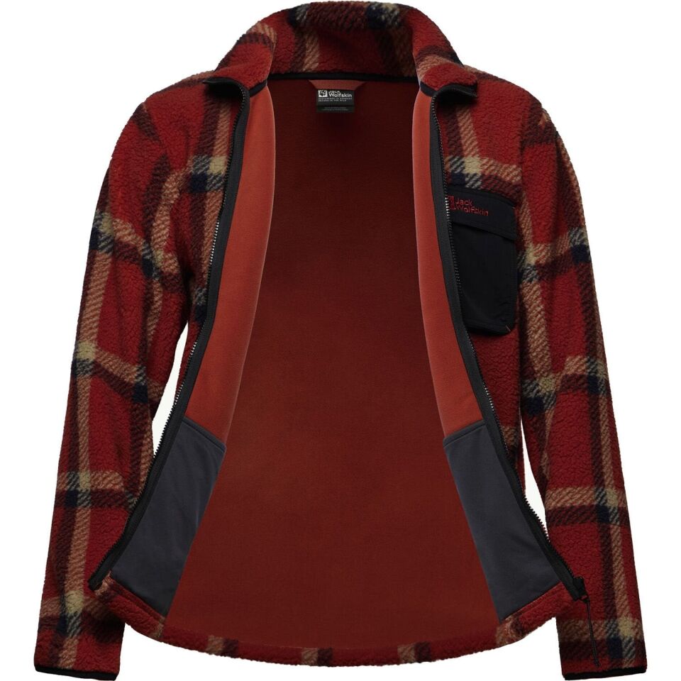 Jack Wolfskin Felslicht Check Erkek Polar Kırmızı - L