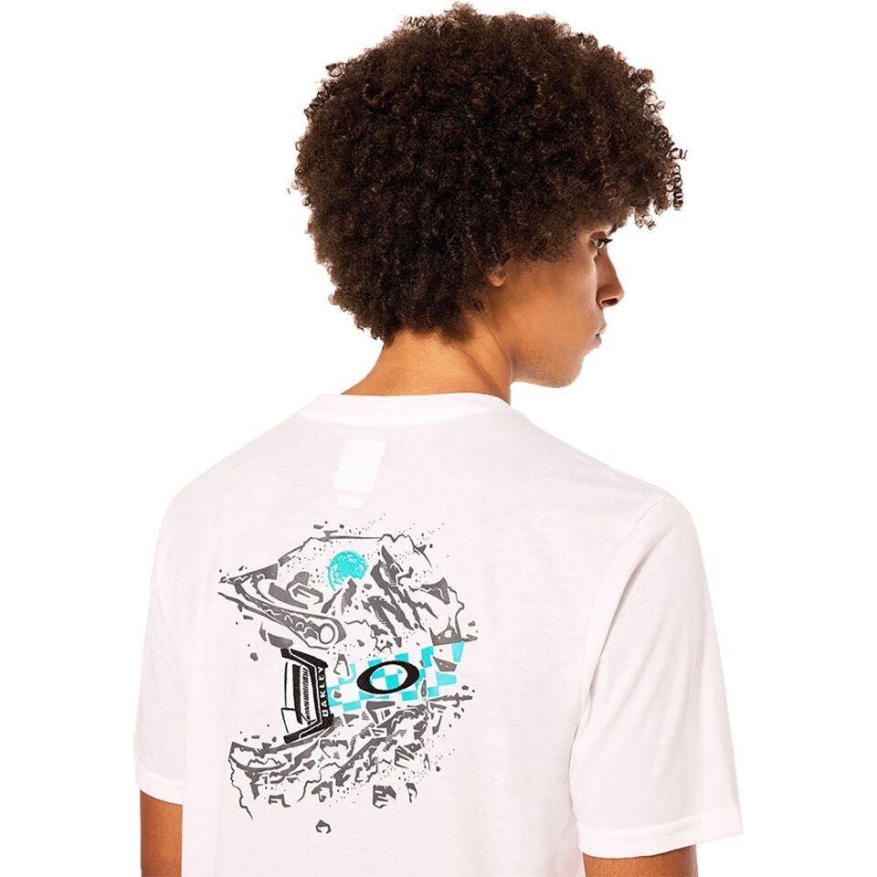 Oakley Finish Line Crew Tee Erkek T-Shirt Beyaz - M
