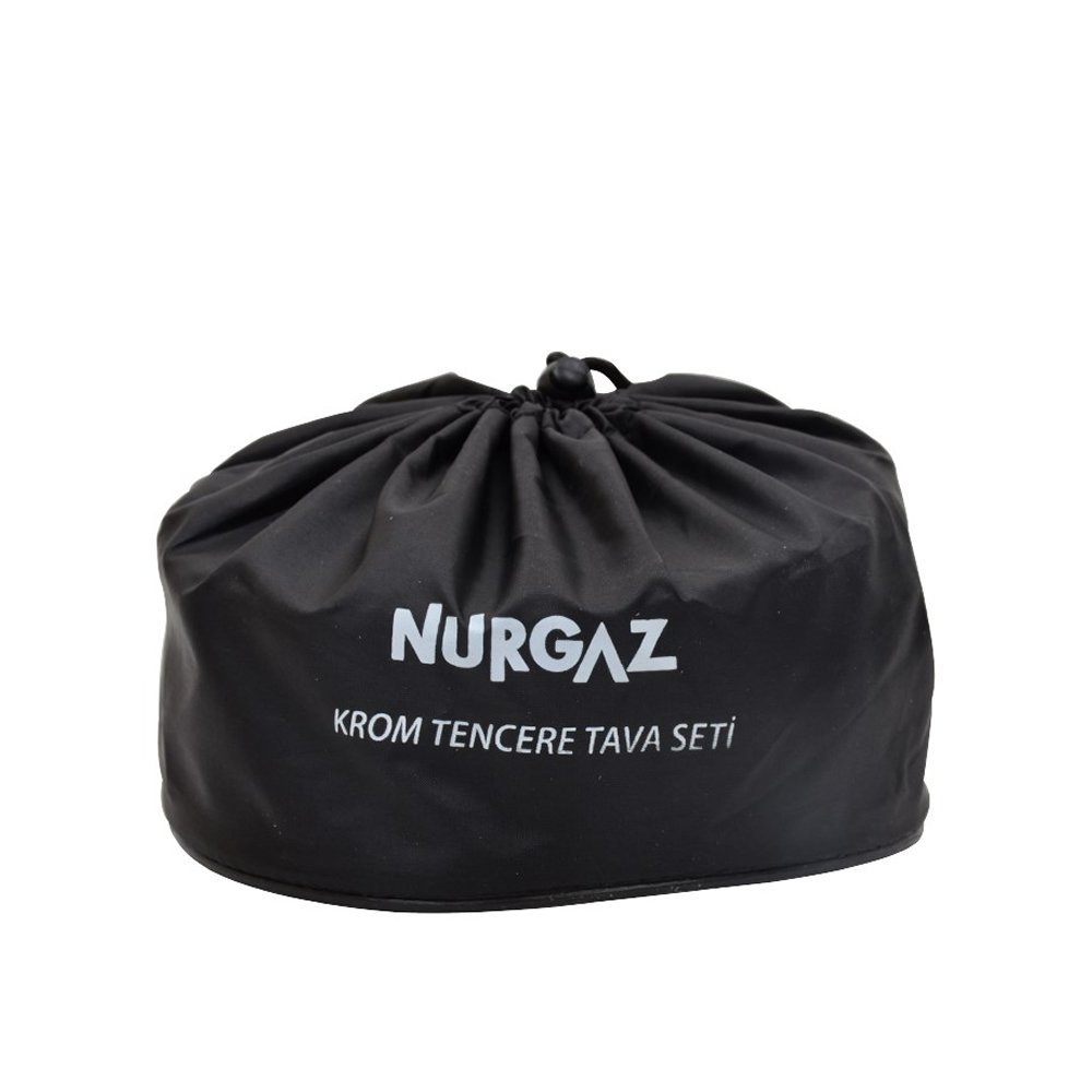 Nurgaz Krom Tencere Tava Seti