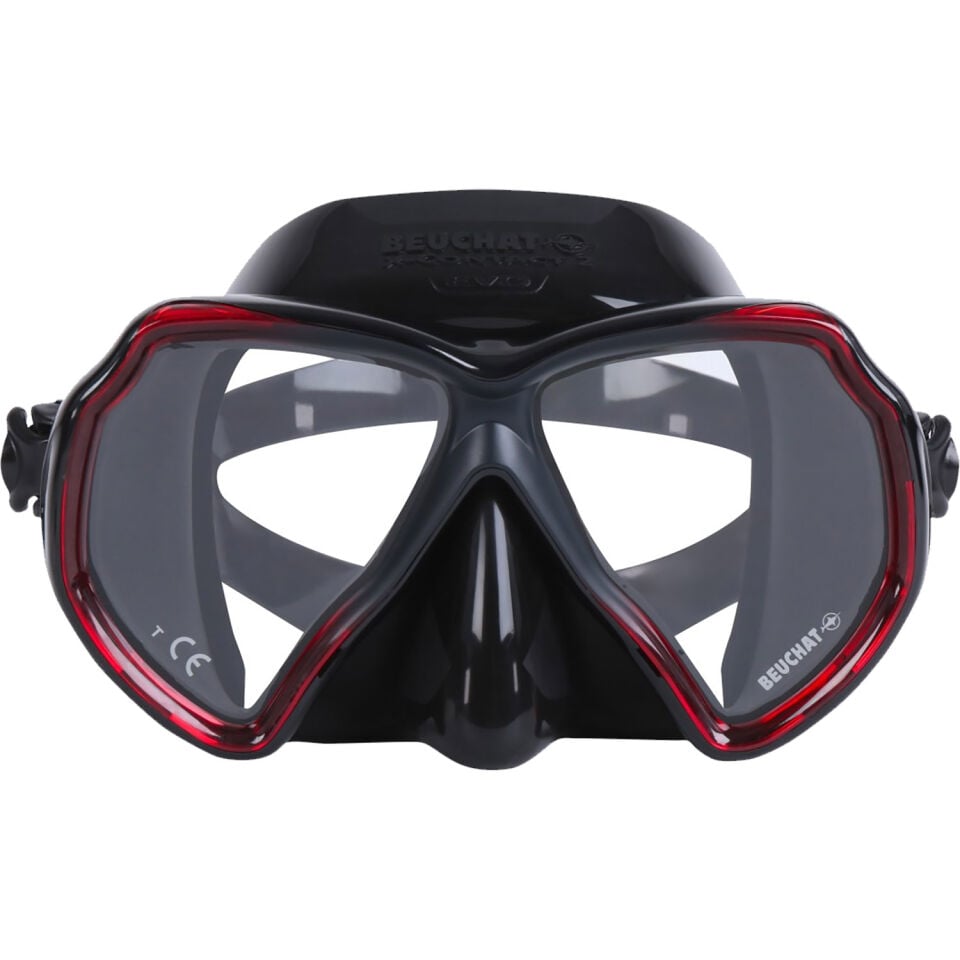 Beuchat X-Contact 2 Evo Dalış Maskesi - Black/Red