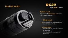 FENİX RC20 MAX 1000 LÜMEN ŞARJLI LED FENER