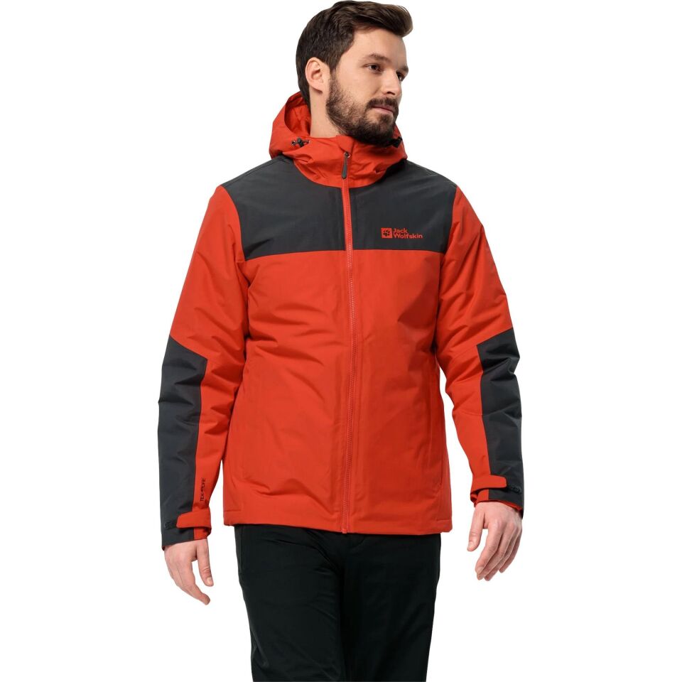 Jack Wolfskin Jasper Insulated Erkek Ceket Kırmızı-Siyah - S