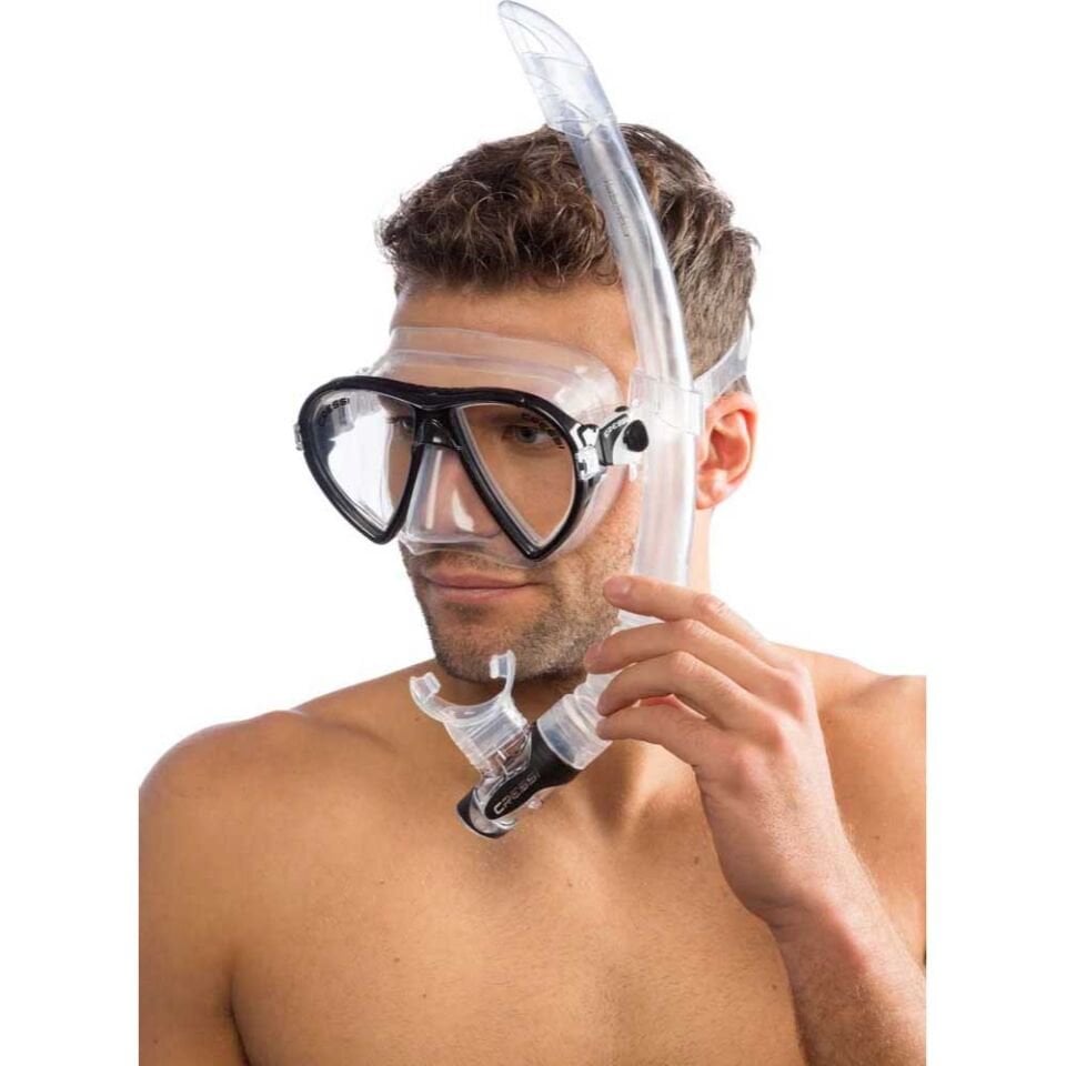 Cressi Ocean Maske Gamma Şnorkel Set CLEAR/BLACK