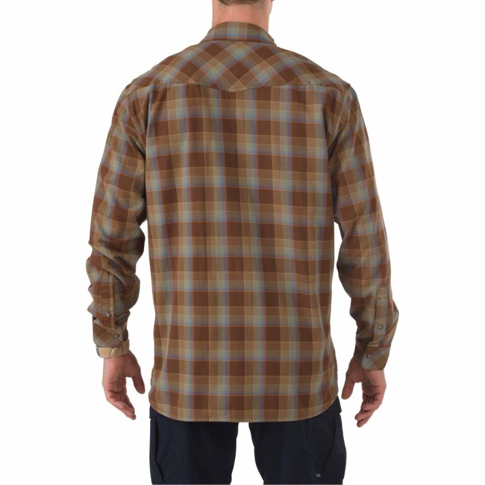 5.11 FLANNEL L/S GOMLEK KAHVE
