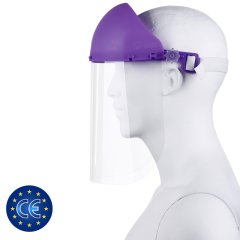 Apnea Face Shield Koruyucu Yüz Siperliği CE ve EN 166 Belgeli Lila