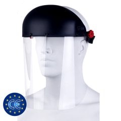 Apnea Face Shield Koruyucu Yüz Siperliği CE ve EN 166 Belgeli Siyah
