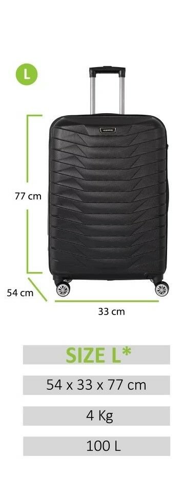 Vegmann Plana Siyah  Valiz L - Siyah