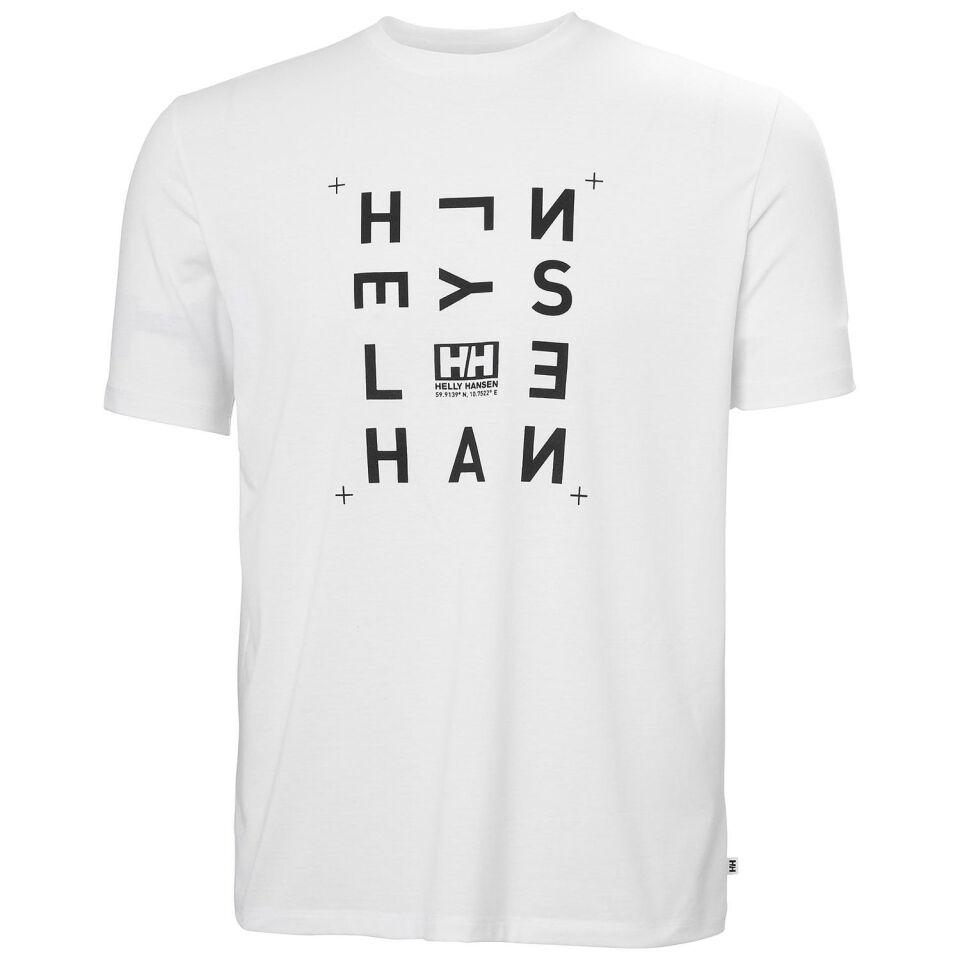 Helly Hansen Skog Recycled Graphic Erkek T-Shirt Beyaz - S