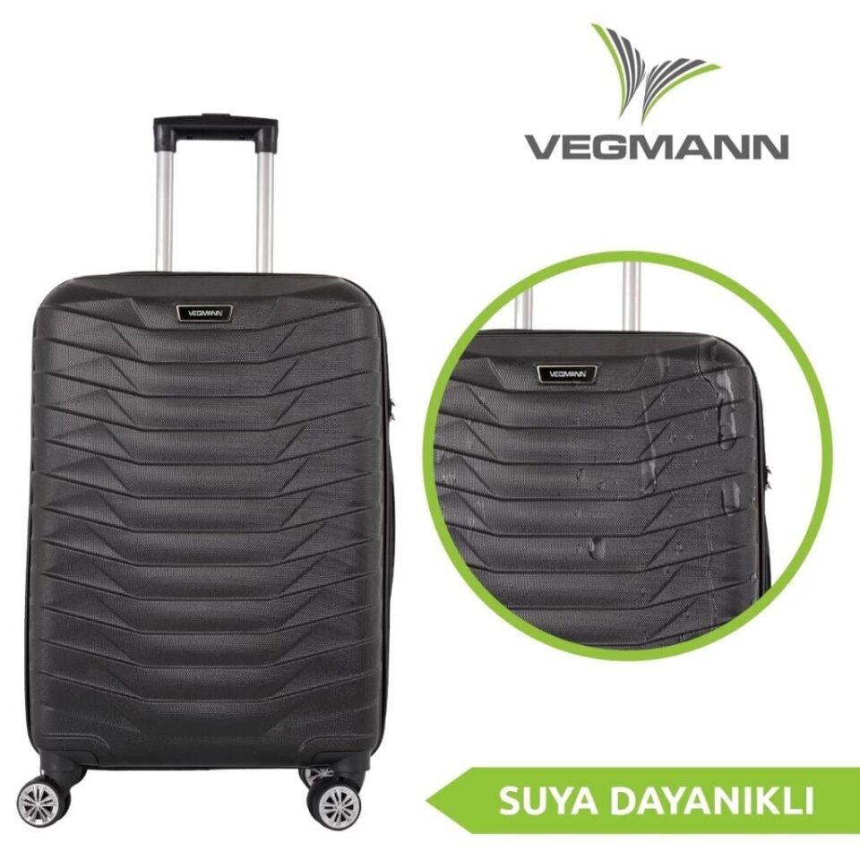 Vegmann Plana Siyah  Valiz S - Siyah