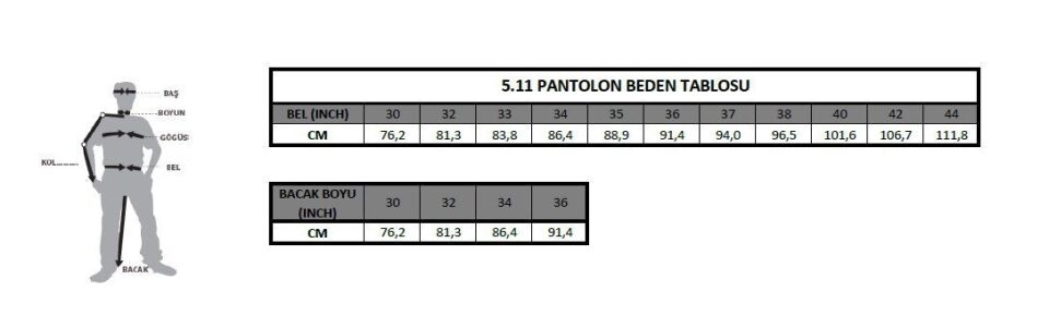 5.11 TACLITE JEAN-CUT PANTOLON KOYU GRI