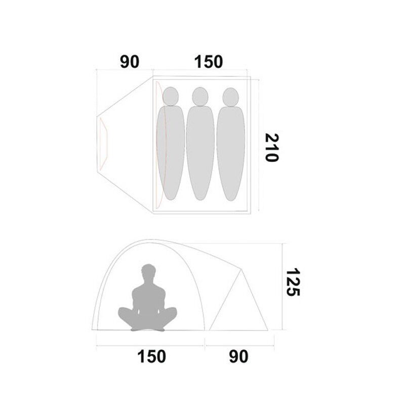 Fjord Nansen Andy III 3 Kişilik Kamp Çadırı