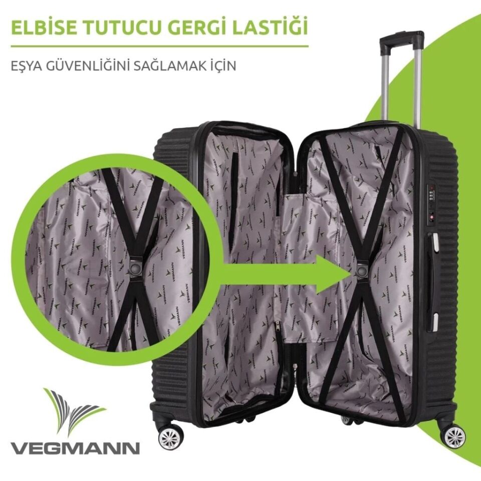 Vegmann Dynamic Siyah Valiz S - Siyah