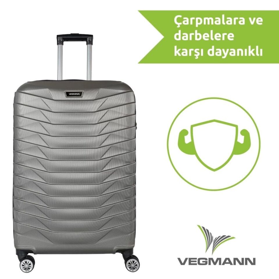 Vegmann Plana Gri Valiz L - Gri