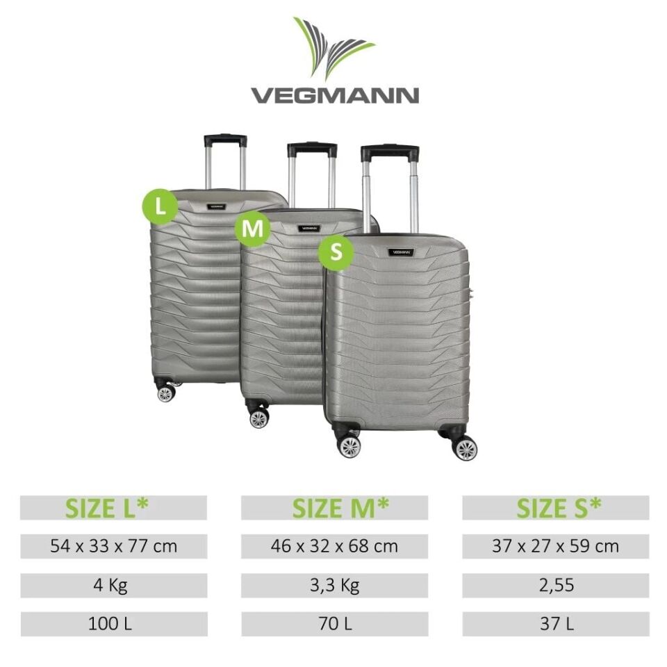 Vegmann Plana Gri Valiz S - Gri