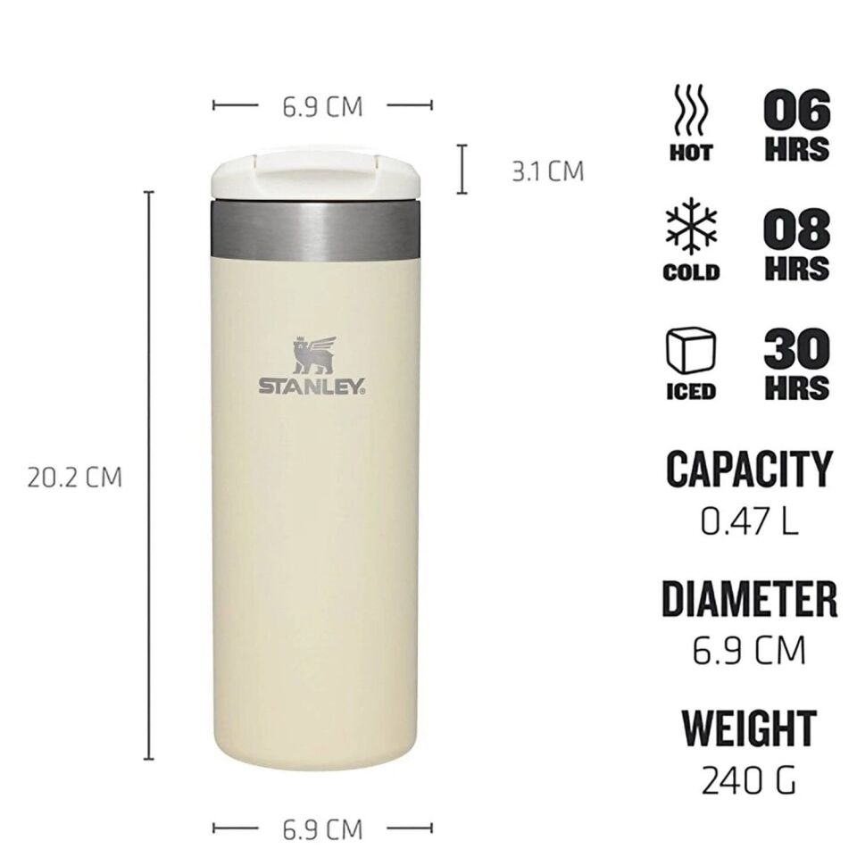 Stanley The AeroLight Transit 0,47L Termos Bardak Krem Rengi - 0,47 Litre