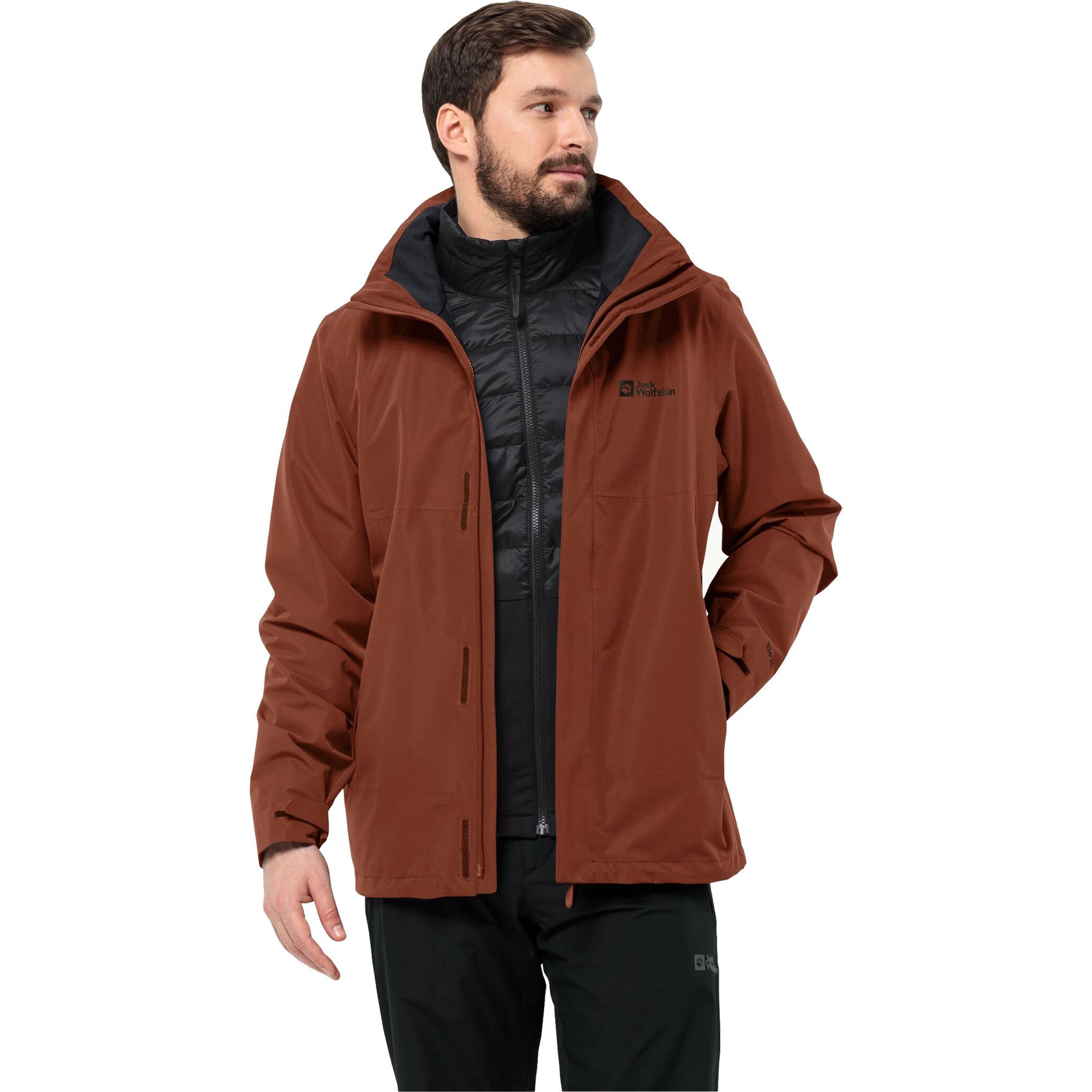 Jack Wolfskin Luntal 3in1 Erkek Ceket Kahverengi - S