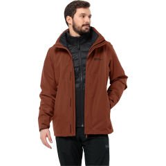 Jack Wolfskin Luntal 3in1 Erkek Ceket Kahverengi - S
