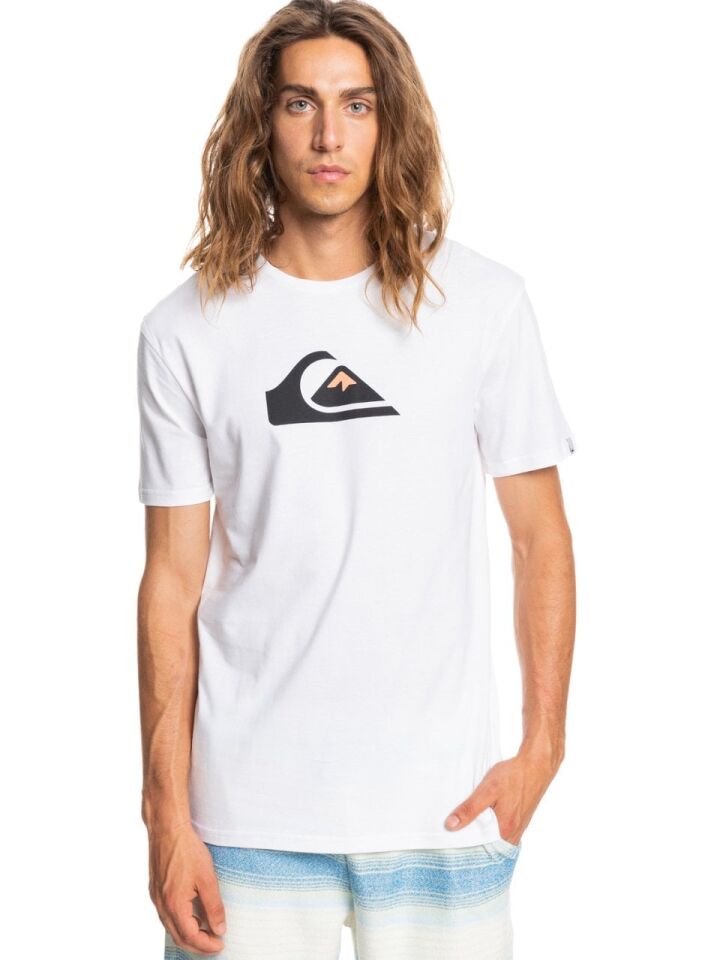 Quiksilver Comp Logo SS Erkek T-Shirt Beyaz - L