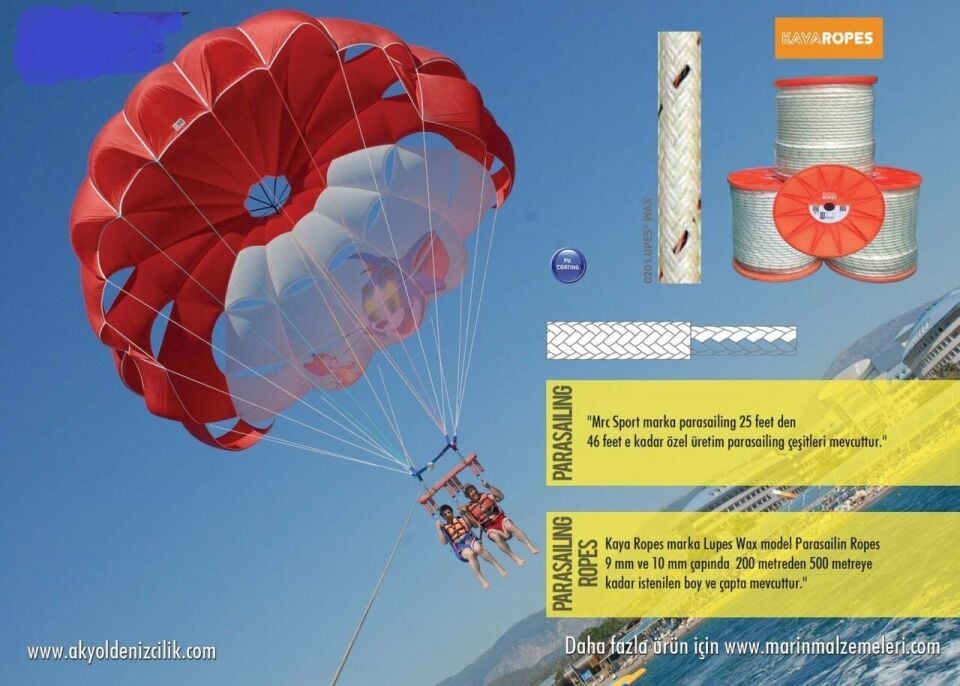 KAYA PARASAILING ROPES 250mtX9mm