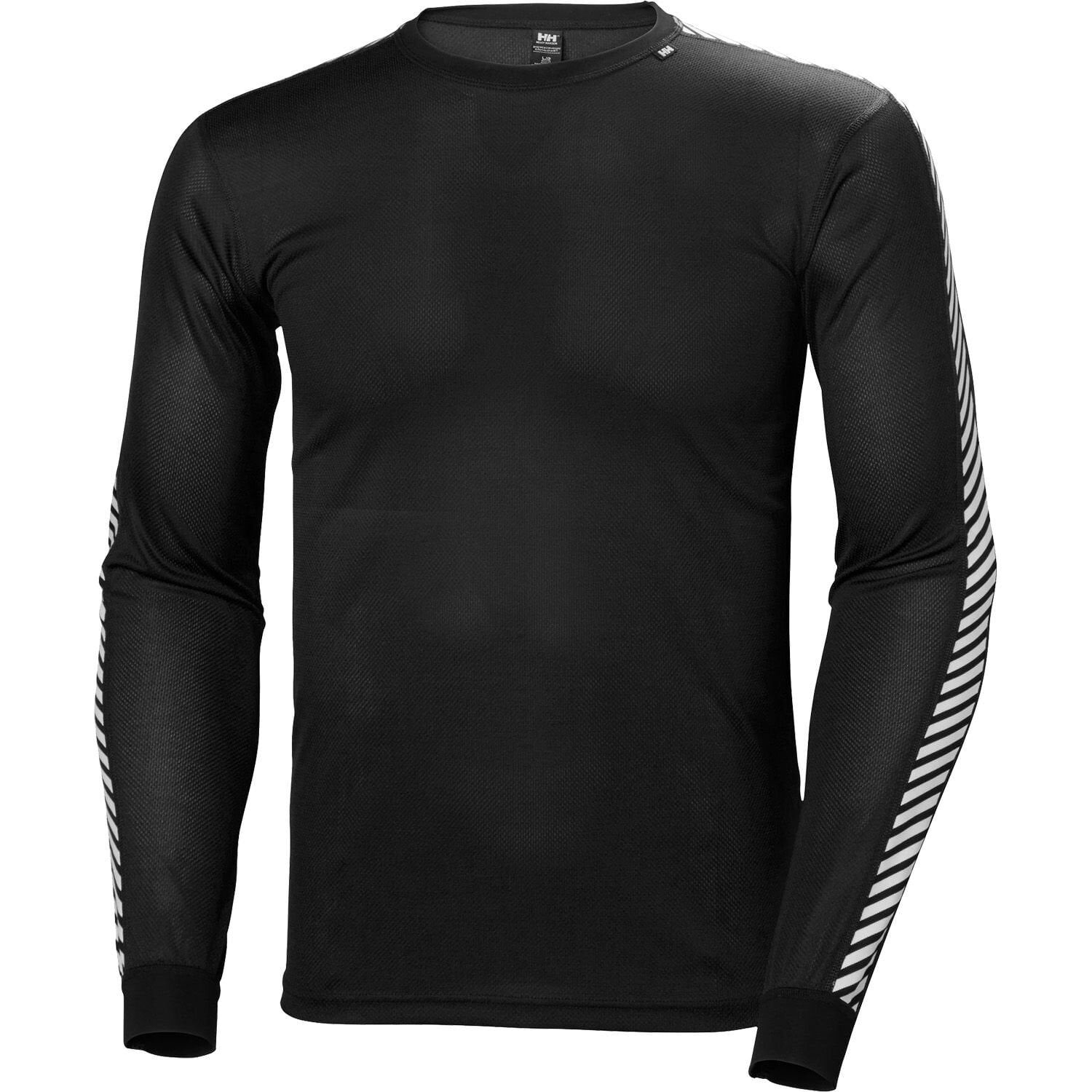 Helly Hansen Lifa Stripe Crew Erkek İçlik Siyah - L