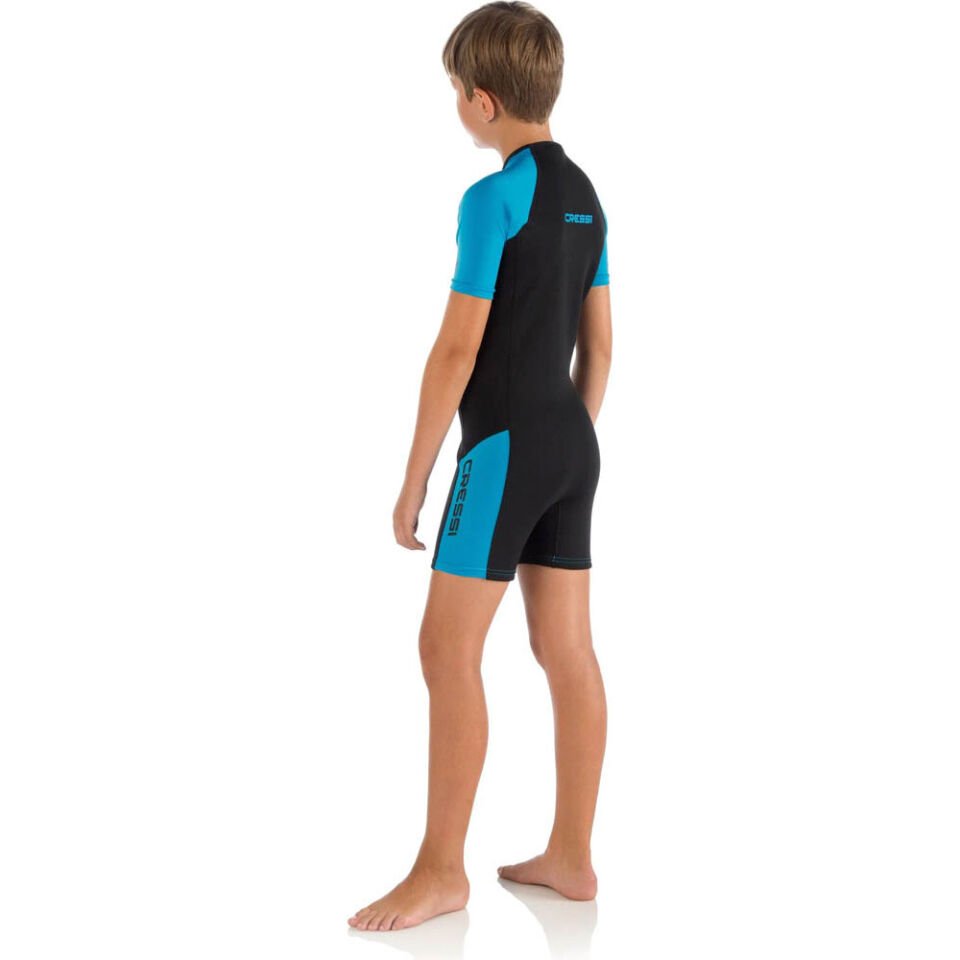 Cressi Little Shark Junior Shorty Dalış Elbisesi BLACK / BLUE - 2MM - 3/4 YAŞ