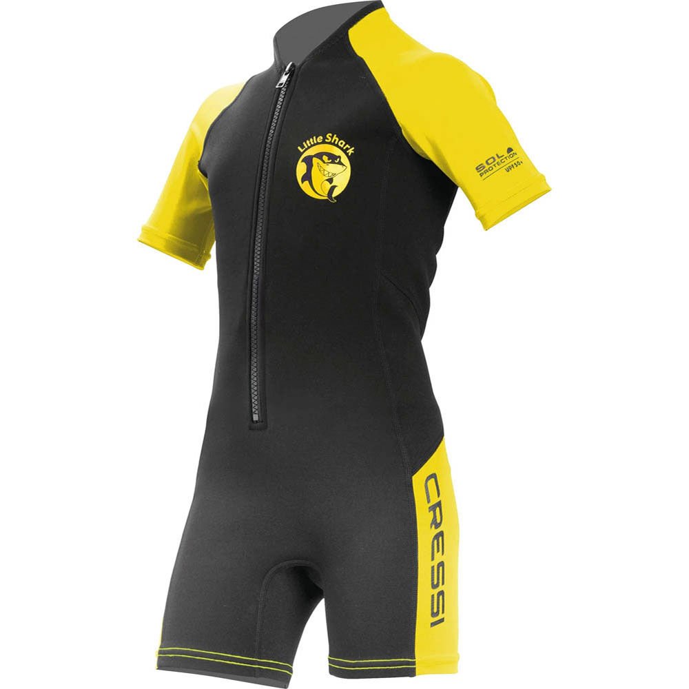 Cressi Little Shark Junior Shorty Dalış Elbisesi BLACK / YELLOW - 2MM - 5/6 YAŞ