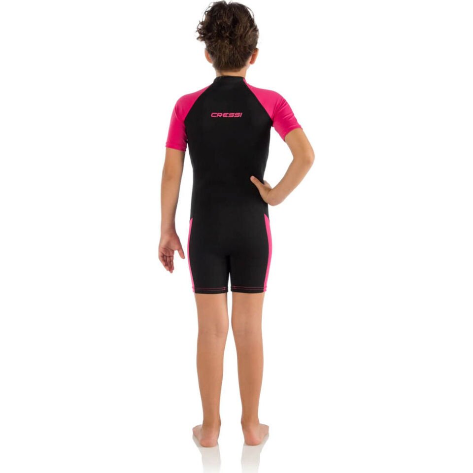 Cressi Little Shark Junior Shorty Dalış Elbisesi BLACK / PINK - 2MM - 5/6 YAŞ