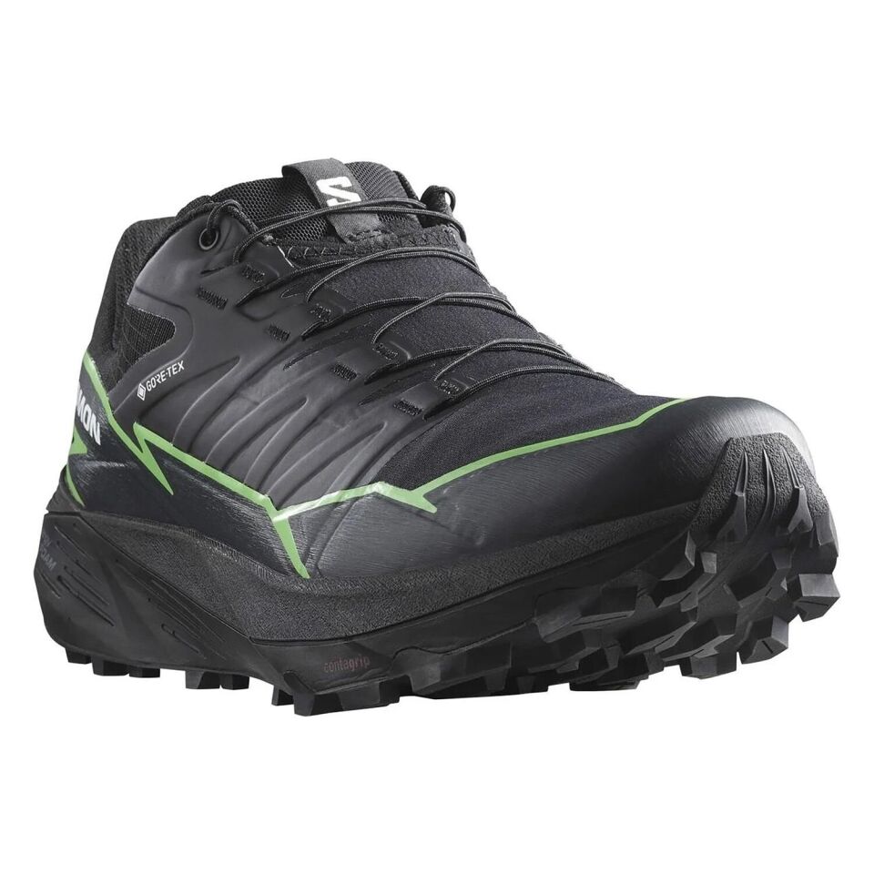 Salomon Thundercross Gore-Tex Erkek Ayakkabı Siyah-Yeşil - 43