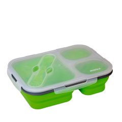 Nurgaz Üç Gözlü Silikon Yemek Seti Yeşil