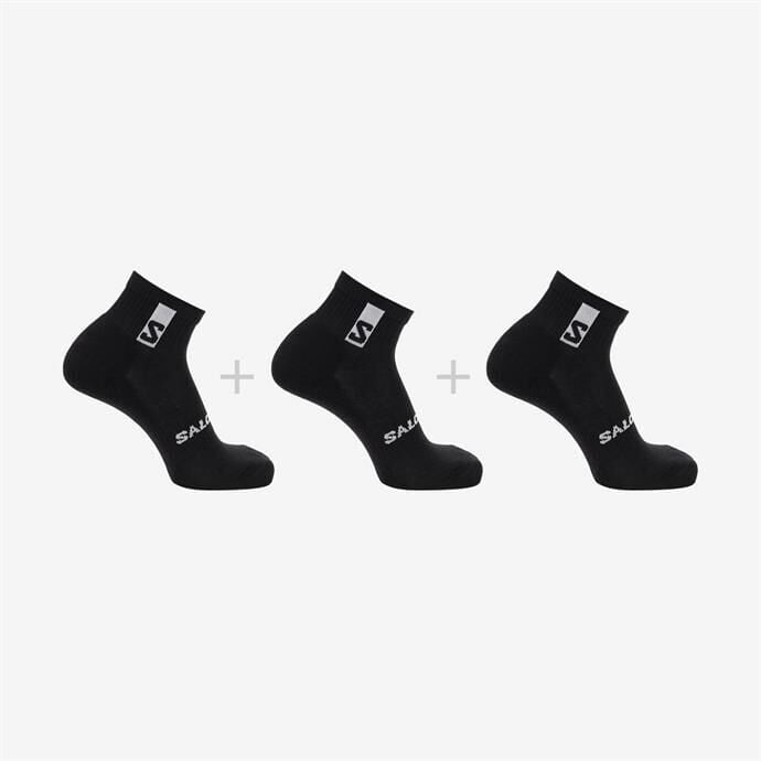Salomon Evasion Ankle 3 Pack Çorap siyah-siyah-siyah - 36-38