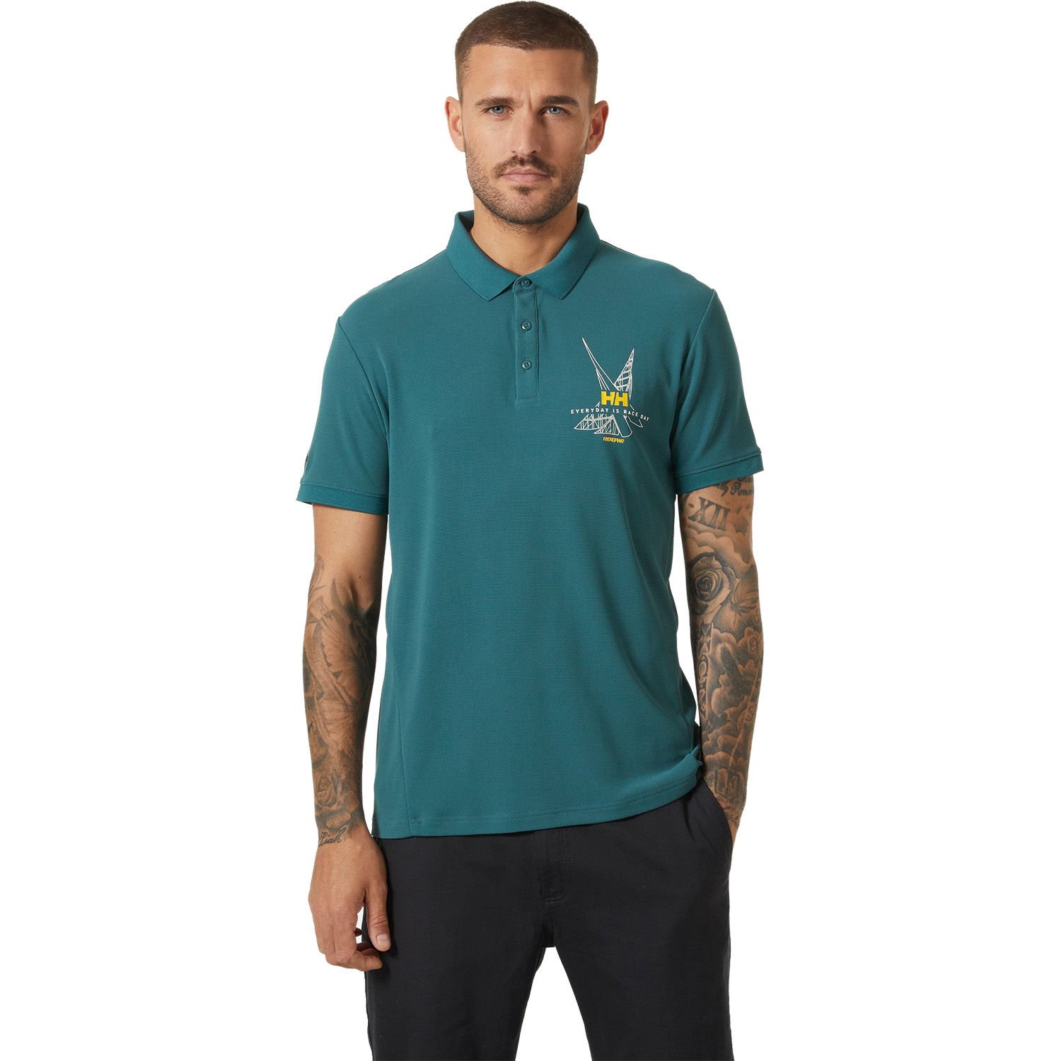 Helly Hansen Hp Race Polo Erkek T-Shirt Yeşil - L