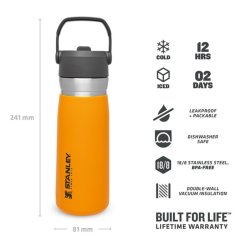 Stanley GO Iceflow Pipetli Paslanmaz Çelik Soğuk Su Termosu 0.65 LT Stanley GO Iceflow Pipetli Paslanmaz Çelik Soğuk Su Termosu 0.65 LT 0,65 LT - Turuncu