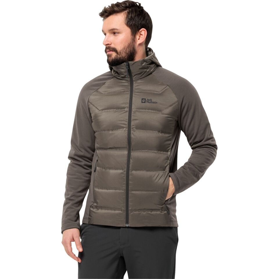 Jack Wolfskin Tasman Down Hybrid Erkek Ceket Kahverengi - XL