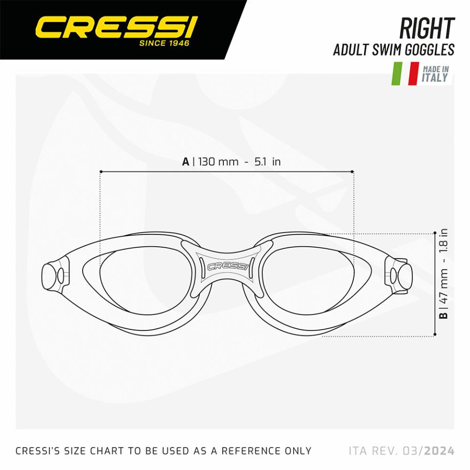 Cressi Right Yüzme Gözlüğü AZURE-CLEAR-CLEAR