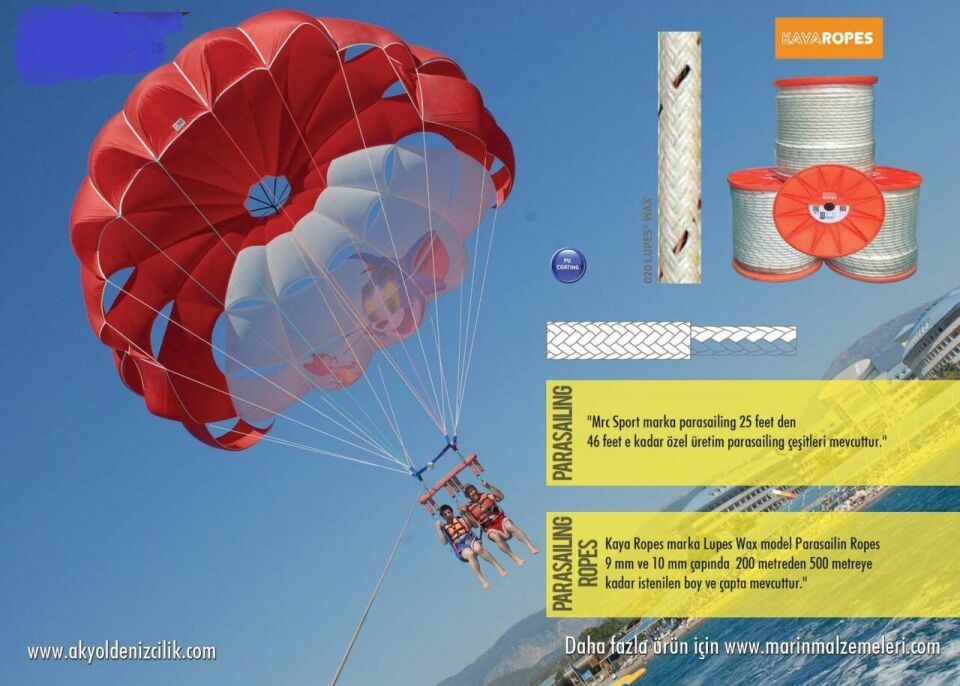 KAYA PARASAILING ROPES 350mtX10mm