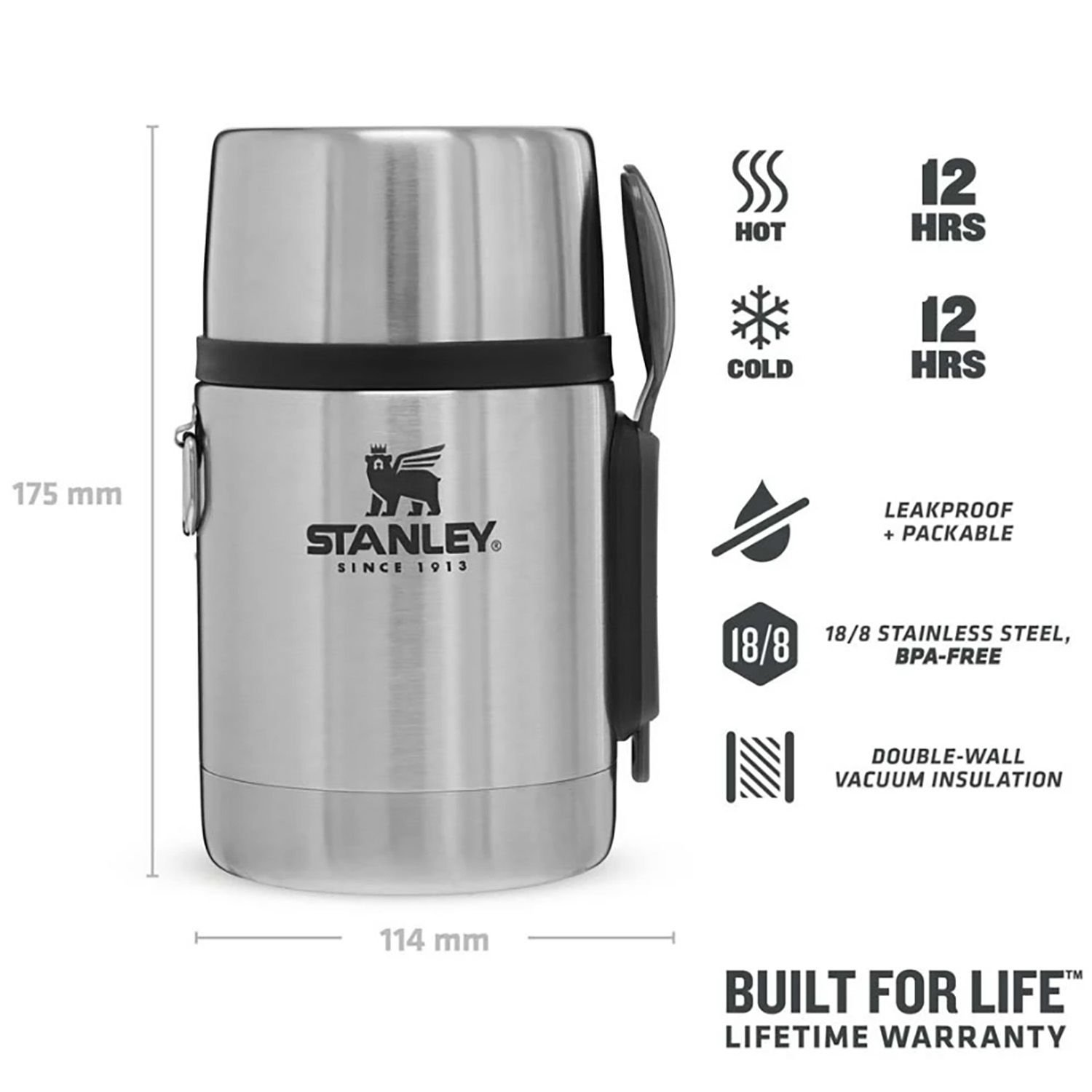 Stanley Adventure Vakumlu 0,53L Yemek Termosu Metalik - 0,53 Litre
