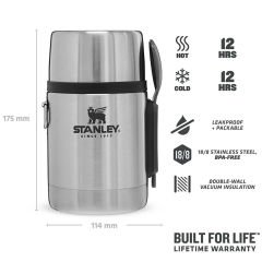 Stanley Adventure Vakumlu 0,53L Yemek Termosu Metalik - 0,53 Litre