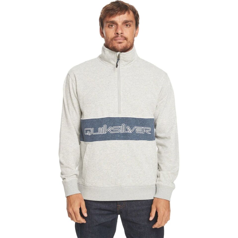 Quiksilver Bold Omni Erkek Sweatshirt Gri-Mavi - XL