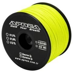 Apnea Dyneema İp 1.50mm 50m Fosforlu Sarı