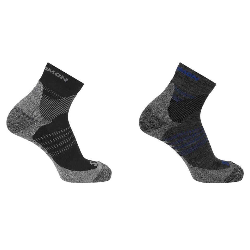 Salomon X Ultra Acces Quarter 2 Pack Çorap Antrasit-Gri - 36-38